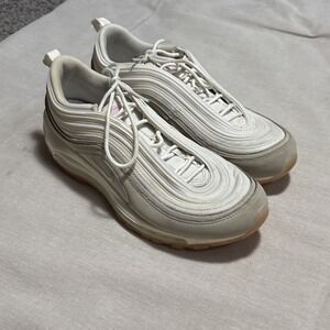 Nike Air Max‎ 97 Summit White Gray Pink Size 11 Women's Pre Owned Good